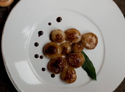 Baby onions with Bonini Traditional Balsamic Vinegar of Modena PDO