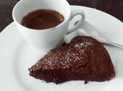 Chocolate cake with Bonini Condiment Gustoso